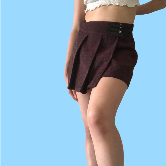 Vintage Copper Key/Dark Red/Burgundy/Miniskirt/Size 7 - Picture 1 of 3